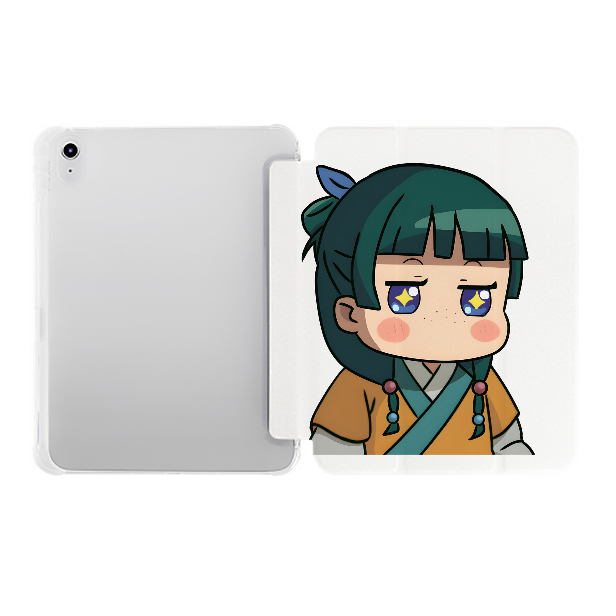 （画像用） 薬屋のひとりごと The Apothecary Diaries IPad ケース ペン収納付き 三つ折りスタンド PUレザー×シリコン 対応機種9.5/10.5/10.9インチ
